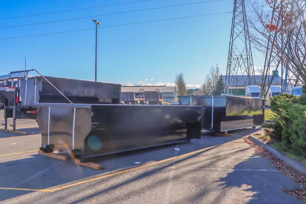 Roll-off dumpster ready for waste disposal at job site for Residential Dumpster Rental in Horizon West